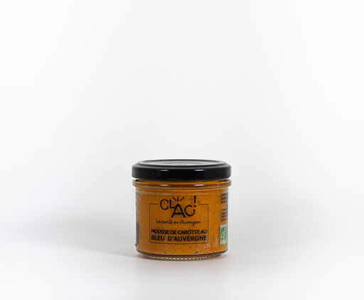 Tartinable fromagé bio - Mousse de carotte au bleu d'Auvergne - 100g