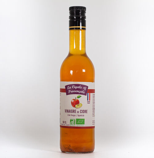 Vinaigre de cidre non pasteurisé - 50cl