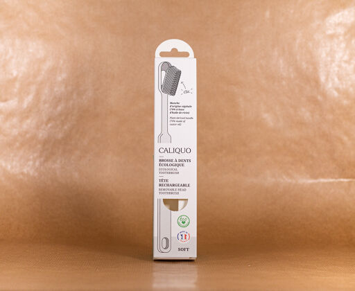 Brosse À Dents Blanc Souple Rechargeable En Bioplastique